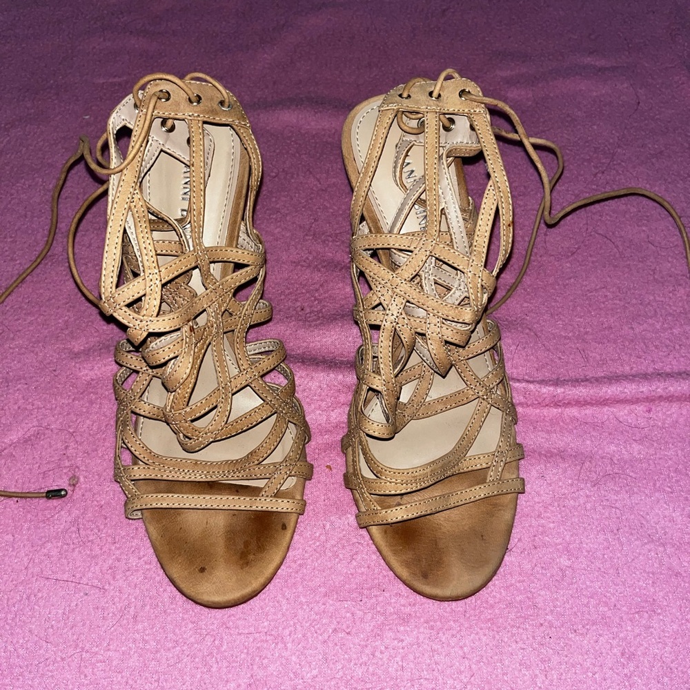 GIANNI BINI SANDAL LACE UP THIN HEELS